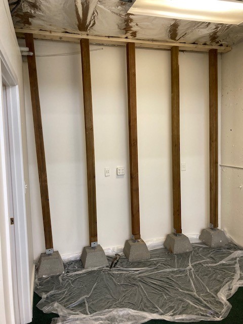 commercial water damage restoration process of seal plate removal and replacement