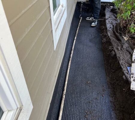 Exterior foundation membrane waterproofing in the Puget Sound area