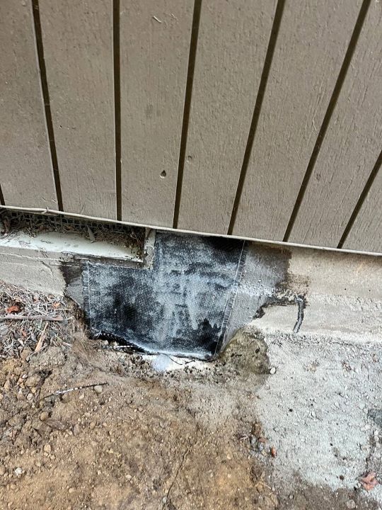 Real estate agent called for this repair on Wednesday. Foundation crack repair with carbon fiber and 10000 psi strength epoxy application