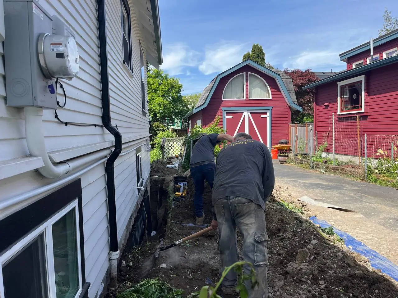 Foundation drainage and waterproofing work by Basement Expert
