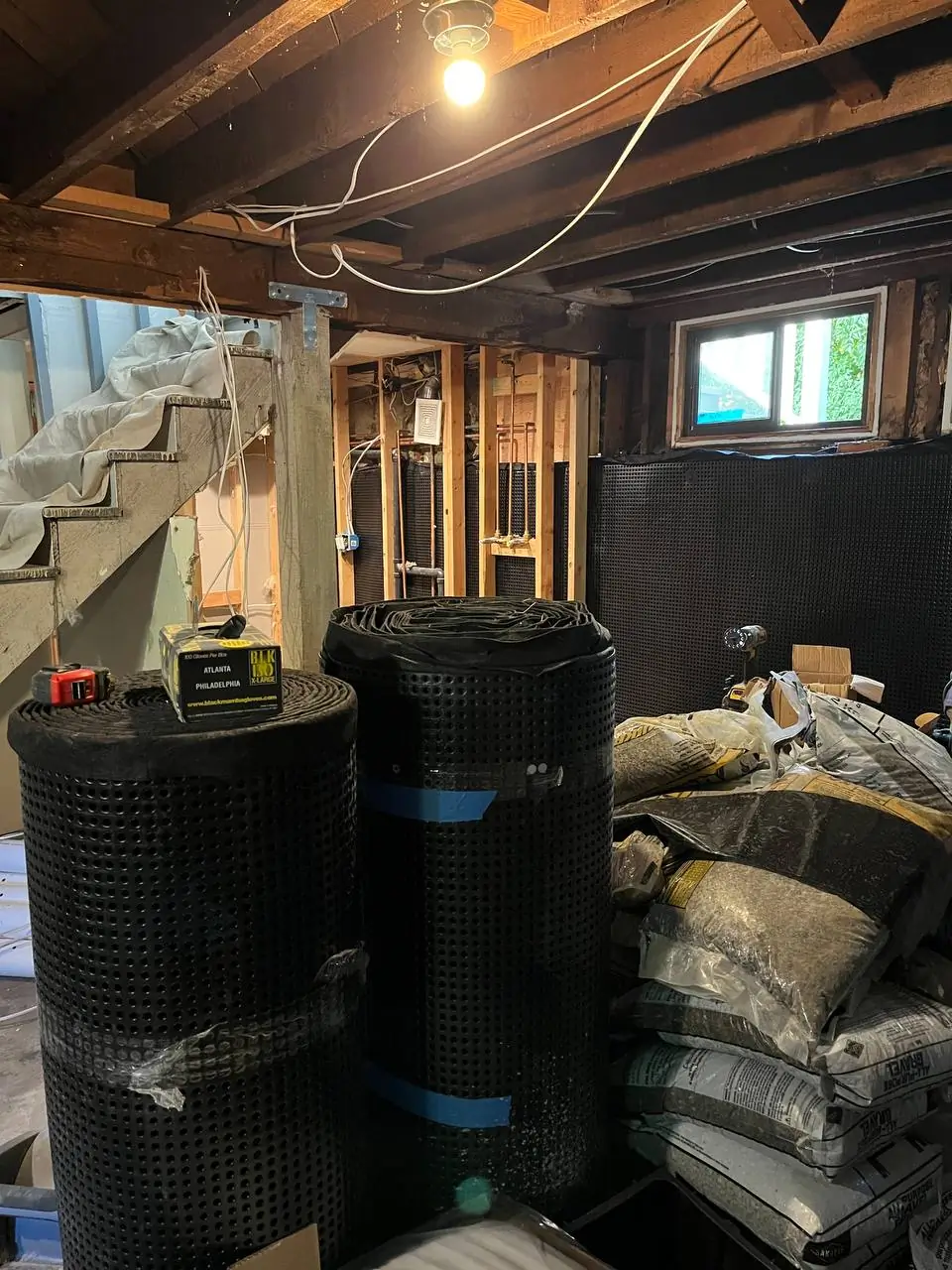 Foundation drainage and waterproofing work by Basement Expert