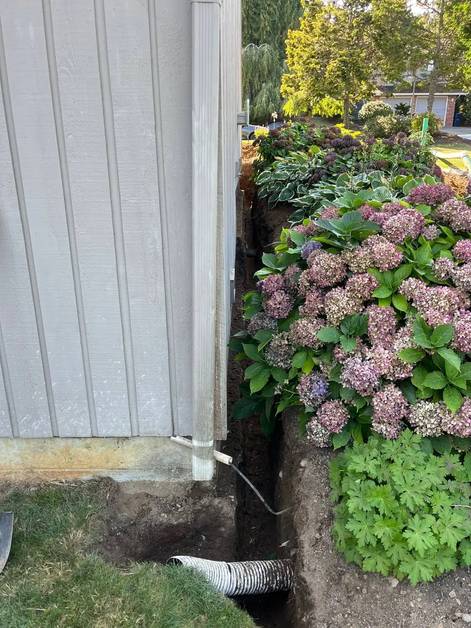 Foundation drainage and waterproofing work by Basement Expert