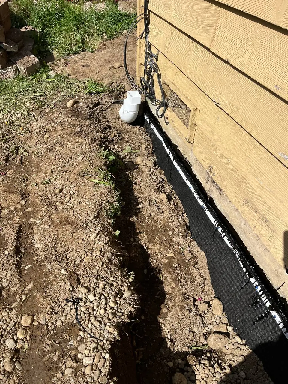 Foundation drainage and waterproofing work by Basement Expert