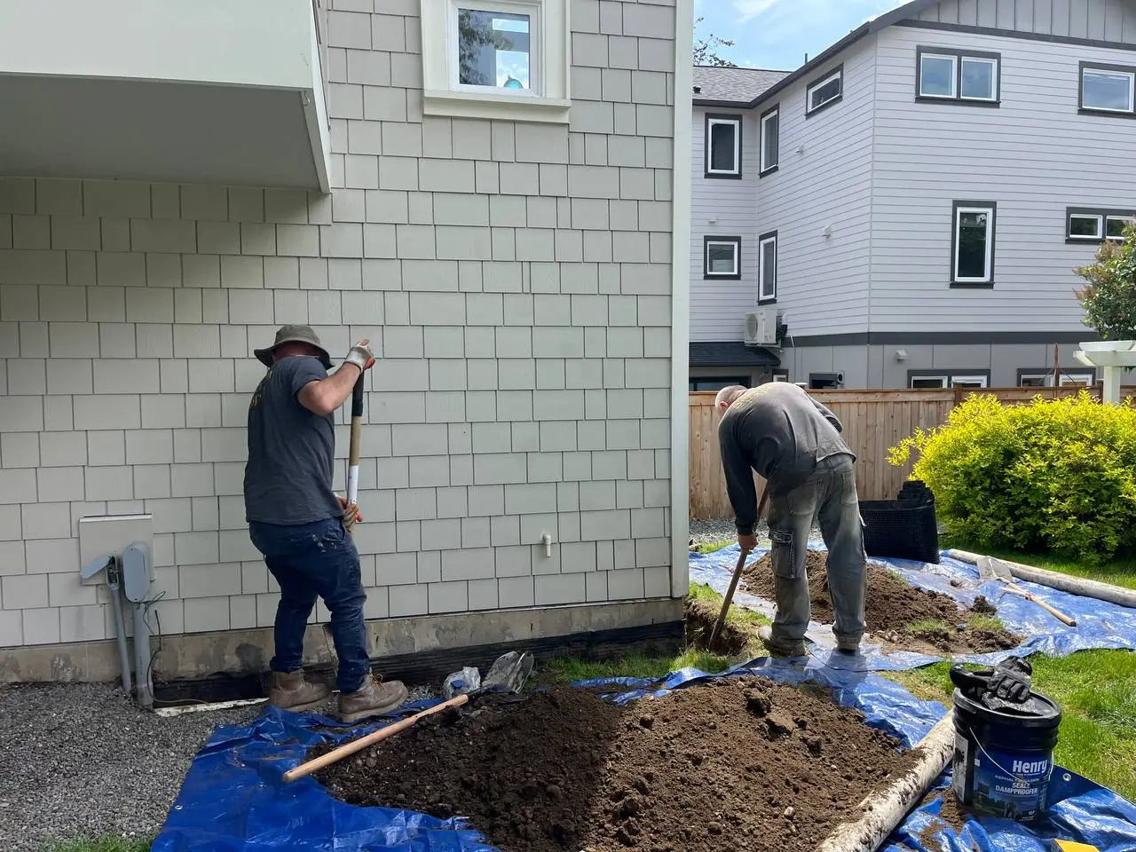 Foundation drainage and waterproofing work by Basement Expert