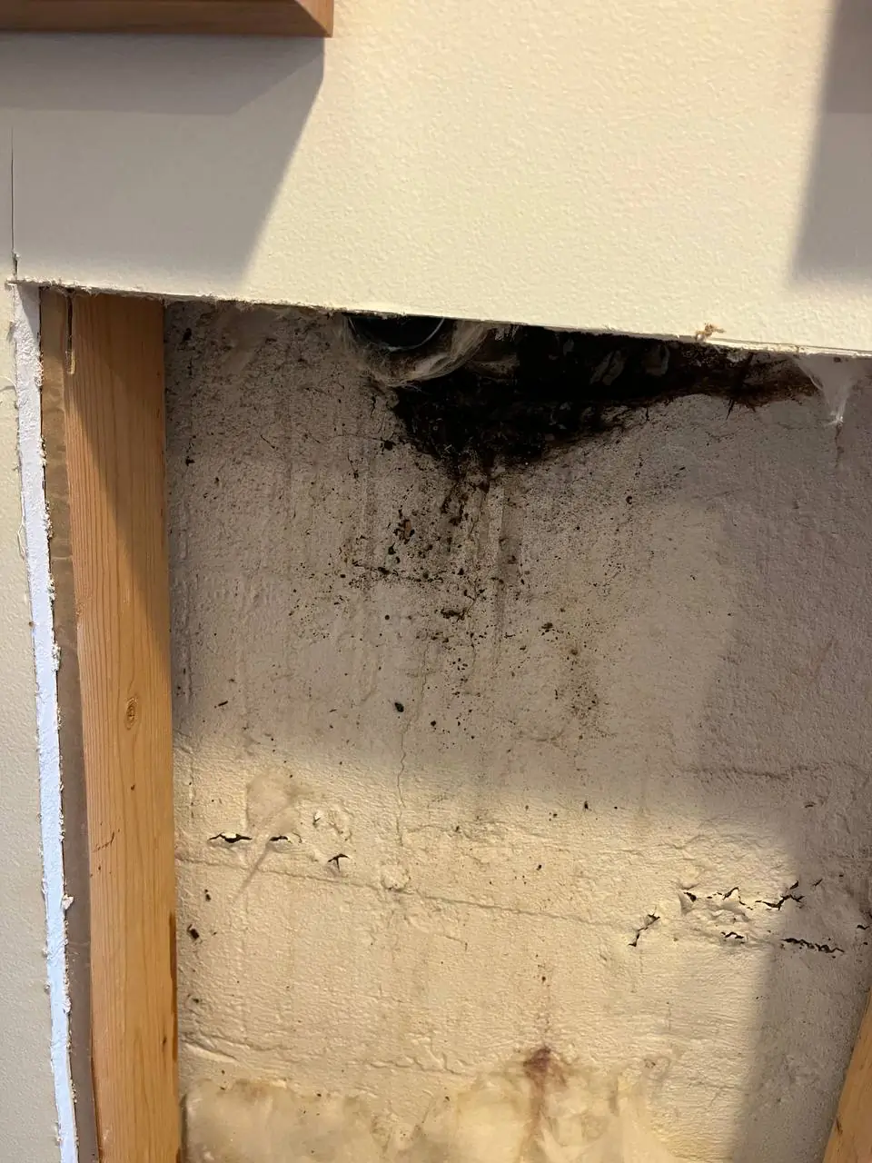 Excavation trench for exterior footing drain installation